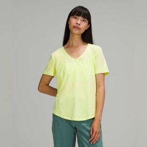 Lululemon Love Tee Short Sleeve V-Neck T-Shirt Crispin Green - Size 10